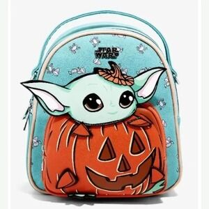 Disney Star Wars The Mandalorian The Child in Jack O'Lantern Mini Backpack‎